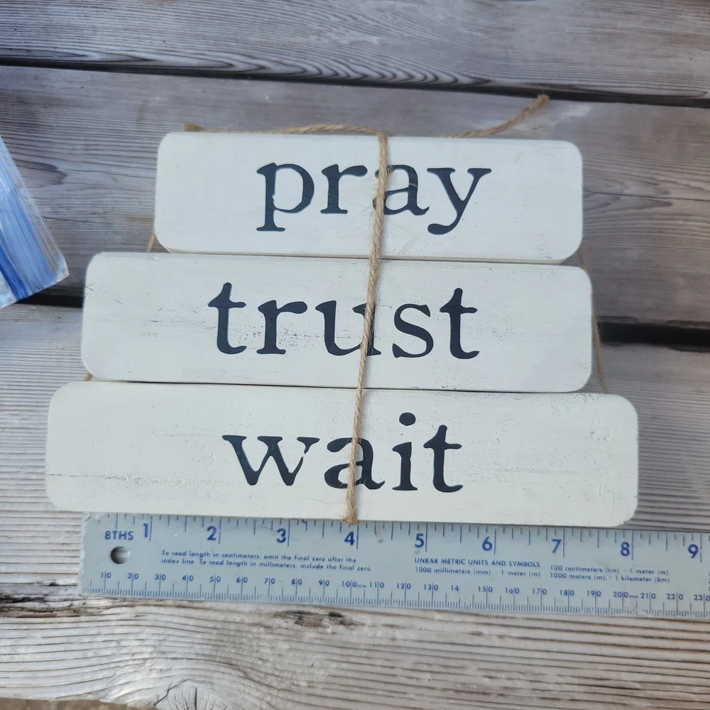 Rustic White Faith-Inspired Wall Decor Set